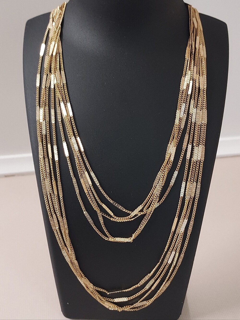 Multi-Strand Gold Layered Women's Necklace